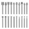 20PCS HSS Rotary Burr Set, Carving Bits and Engraving Router Bit Set for Woodworking and Drilling