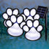 Paw Print Solar Outdoor Lights - Set of 4 Waterproof Dog Paw Lights for Garden Pathway Lighting