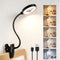 Blakapoo Clip on Reading Light for Bed Headboard, Rechargeable Battery with Large Clamp,