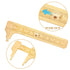 2 Pcs Brass Vernier Caliper, Pocket Caliper Handy Tool with Double Scale Sliding Gauge for Measurement