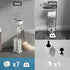 7 VOLDRA Toilet Paper Holder Stand with Shelf, Free Standing Toilet Paper Roll Holder with Wipes Storage Drawer Heavy