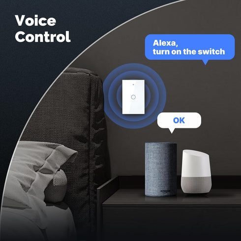 2 MOES Zigbee Smart Switch Gang, Require MOES Zigbee Hub and Neutral Wire, Double Inteligente Light Switch, Work as