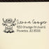 Premium Pre-Inked Personalized Name and Address Stamp, Custom Shaggy Highland Cow Design,