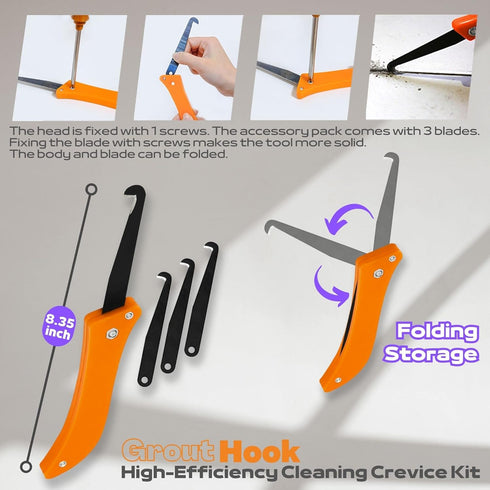 Grout Removal Tool Kit: 24-in-1 Caulking Tools with Silicone Glass Glue, Scraper & Finishing Tools for Home Renovation
