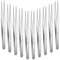 10 Pcs Stainless Steel Tweezers, Long Tweezers with Flat Round Tip for Hair Removal and Electrical Repair