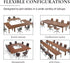 Table Ganging Brackets - Set of 2, Heavy-Duty Joiners for Seamless Integration, Table Top Connector, Black