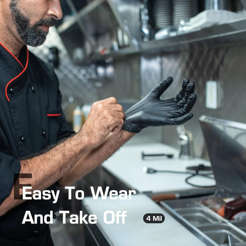 Nitrile Exam Gloves Disposable Latex Free & Powder Free 5 Mil Non-Sterile for Cooking, Cleaning