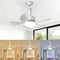 WUTGHUI Socket Fan Light with Remote Control, Dimmable LED Bulb Fan 3000K-6000K 3-Color
