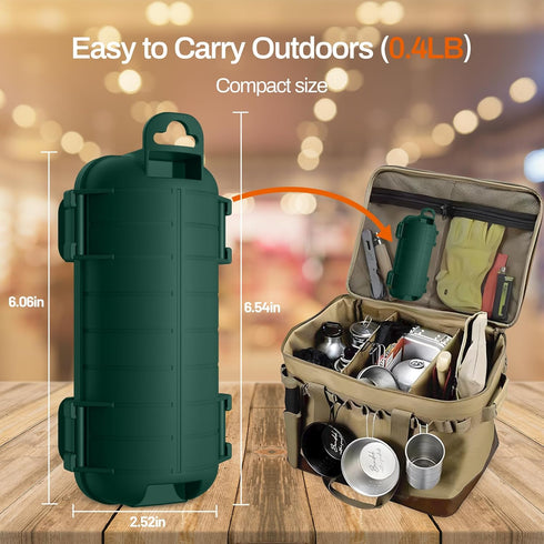 2 Pack Waterproof Extension Cord Cover, Outdoor Cord Connection Protector with 4 Removable Latches, Green