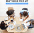 XTUGA Q3 360Voice Conference Speaker Bluetooth Microphone, Pickup Noise Reduction Gain Control for Meetings,Zoom,Home