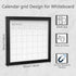 Umtiit Monthly Calendar Dry Erase Whiteboard, 11.8 x 11.8 inch Black Wood Frame for Planning and Scheduling