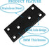 20PCS Black Flat Mending Plates, Heavy Duty Metal Brackets, 3-1/8” Stainless Steel Joining Plates for Wood Furniture