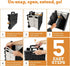 Inspired Living Ultra-Slim Rolling Collapsible Storage Pack-N-Roll Utility Carts, Medium, White & Black