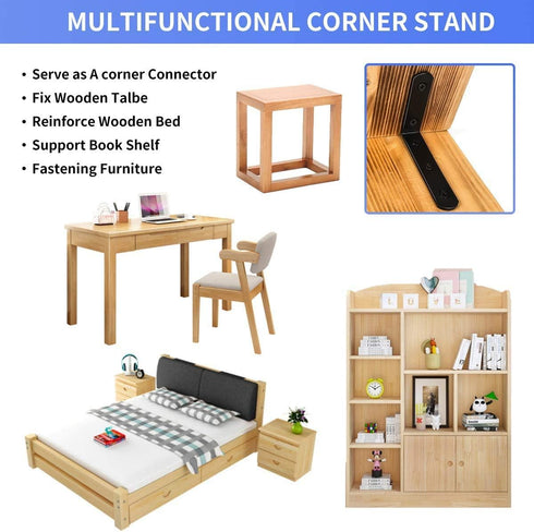 Emeroll 20 5 3 Inch PCS Black Corner Bracket Heavy Duty Shelf Brackets x L Corner Brace Joint Angle Bracket