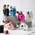 Skull Makeup Brush, Candy Bowl & Pen Holder, Bowl, Spooky Goth Decorations, Extra Large, Strong Resin, Skeleton Skulls