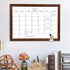 TORASO Dry Erase Monthly Calendar Board, Magnetic Whiteboard for Wall, Solid Wood Walnut Brown Frame, 10.5"x 14.5"