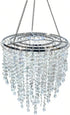 8.6 inches Sparkling Iridescent Beaded Chandeliers Diameter for Wedding Centerpiece Living Room Bedroom Event Party