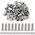 Woopais Stainless Steel 1/4-20 Rivet Nuts and Bolts 3/4" Button Head Socket Cap