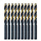 MAXTOOL 10PCs Letter C 0.242" Jobber Length Drill Bits, HSS M2 Twist, Fully Ground Black & Bronze