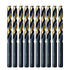 MAXTOOL 10PCs Letter C 0.242" Jobber Length Drill Bits, HSS M2 Twist, Fully Ground Black & Bronze