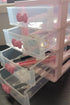 Girls Cute Color Storage Box, 4 Layers Desktop Organizer for Jewelry and Small Items