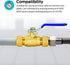 Eastman 1/2 Inch Compression Heavy Duty Full Port Ball Valve, Brass Plumbing Fitting, 20096LF