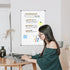 WALGLASS Double-Sided White Board, 20" x 30", Magnetic Whiteboard with Silver Aluminium Frame for Home & Office