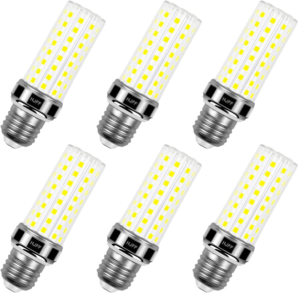 6 Pack LED Corn Light Bulb, 200W Equivalent, 2500 Lumen, 5000K Cool Daylight White, E26/E27 Base