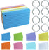 TFLFL Index Paper Cards 3x5 Inch, 300PCS Flash Cards with Rings, Thin Paper