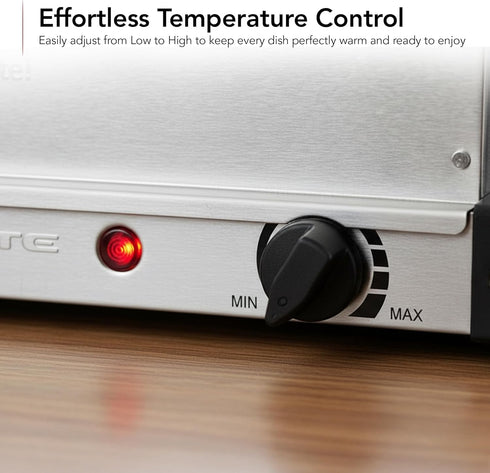 1.5 FW152S OVENTE Electric Buffet Server & Food Warmer with Two Qt Stainless Steel Chafing Dishes, Adjustable