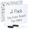 Small White Board - Small Dry Erase Board for Kids, Double Sided Lined Whiteboard with Black Marker - 9x12 Inch, 2 Pack