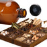 2pcs 16oz Amber Glass Boston Round Bottles with Air Tight Seal, Perfect for Storing Condiments and Homemade Oils