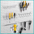 6 Pcs Pegboard Screwdriver Holders, Stainless Steel Tool Utility Hooks for Shop Store Display - Silver