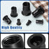 Glarks 250pcs Set M3 M4 M5 M6 M8 M10 M12 Thread Half Hexagonal Rivet Nuts Black Zinc Plated Carbon Steel Flat Head