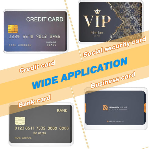 Styquenzer 10 Pack Social Security Card Holder, Waterproof Social Security Card Protector, Id Cards Sleeve, Reusable