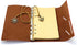 EvZ Leather Writing Journal Notebook, 7 Inches, Vintage Nautical Spiral, Unlined Paper, Red Brown