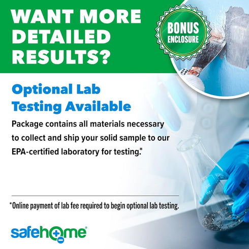 10 (1 Pack) Safe Home Lead in Solids Combo Test Kit DIY Swabs + Optional Testing at our EPA Certified Lab Made in the