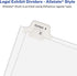 Avery 26-50 Legal Exhibit Dividers, 25-Tab Set, Allstate Style for 3 Ring Binders