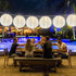 27.5FT 10 G40 Bulbs, Lantern String Lights Outdoor, White Lantern String Lights Plug in with Nylon Lanterns and LED