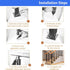 PAUANI 270 Stairs Handrail - Metal Stair Railing, Adjustable Flat Brackets Spindle Post, Safety Steps Support Grab
