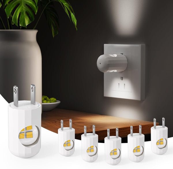 SETEN 6 Pack Mini LED Night Light Plug in Wall - Dusk to
