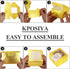 KPOSIYA 10 Pcs Gold Bakery Boxes with Window, Individual Cupcake Boxes 4x4x2.5 Inches for Cookies, Pastries, Macaroon