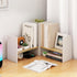 Small Desktop Bookshelf, White Desk Organizers and Storage, Expandable Desk Organization Shelves, Adjustable Narrow