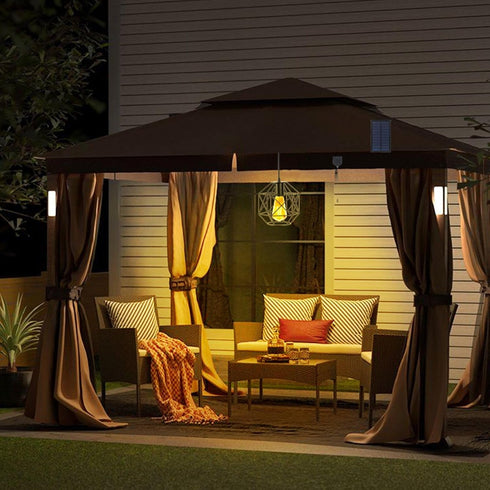 Solar Pendant Lights Outdoor, Shed Light Solar Powered Gazebo Lights Outdoor Chandelier Hanging Lights,Solar Lights