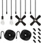 Ceiling Fan Pull Chain Set 4pcs 3mm Diameter Beaded Ball 12 inches