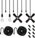 Ceiling Fan Pull Chain Set 4pcs 3mm Diameter Beaded Ball 12 inches