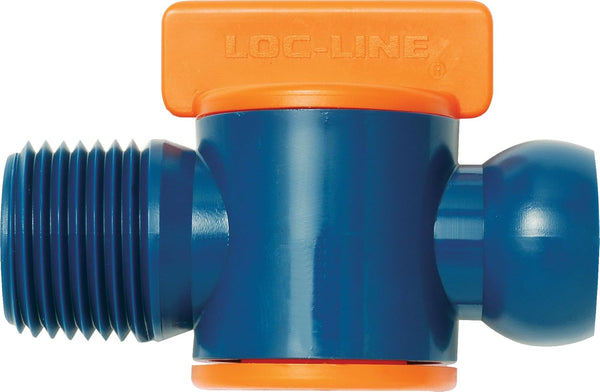 Loc-Line 32092 Coolant Hose Component, Acetal Copolymer Valve, 1/2" Hose ID, 1/2" NPT Male, 100 PSI, Pack of 2