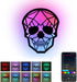 Battery Wall Lamp with RGB Color and Changing APP, Magnetic Cordless Skull