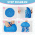 Novobuys 10" Pack 6 Jellyfish Lanterns Hanging Jellyfish Paper Lanterns, Blue Jelly Fish Decoration for Under the Sea
