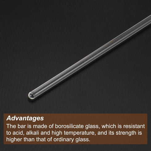 MECCANIXITY 3.3 Borosilicate Glass Stick, 11.81" Length Stir Rod Mixing Tools for Lab Kitchen Science, 6Pcs